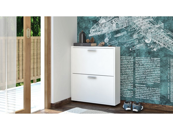 Шкаф за обувки МИНИ 2 (бяло шагре)